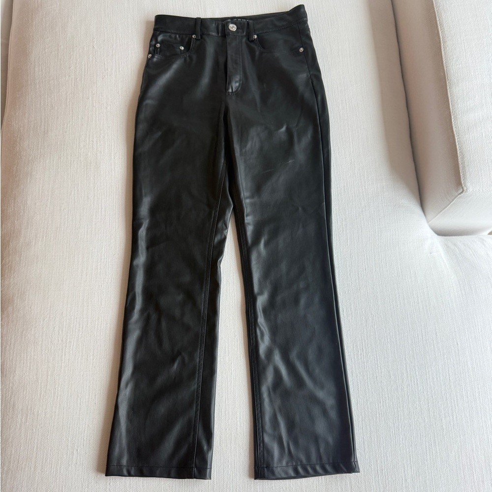 Zara Dark Leather Pants